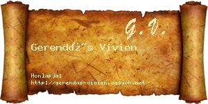 Gerendás Vivien névjegykártya